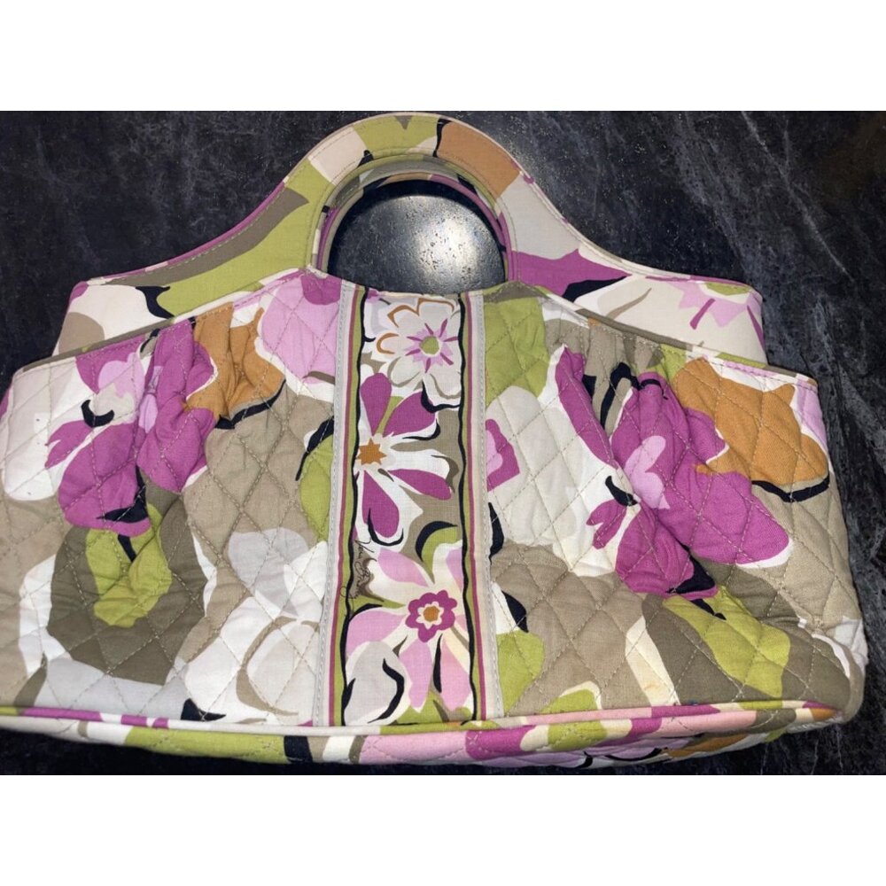 Vera Bradley Camouflage Satchel Pink Olive Tan